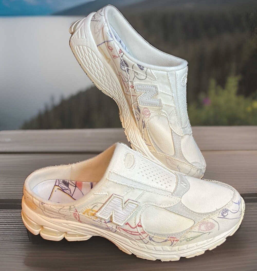 Bryant Giles x New Balance 2002R Mule 'The Artist’s Shoe' size 10.5
